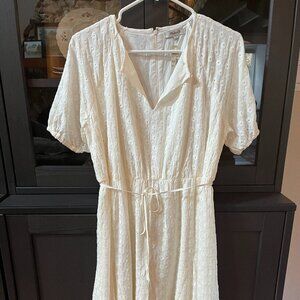 Madewell short white/cream eyelet dress